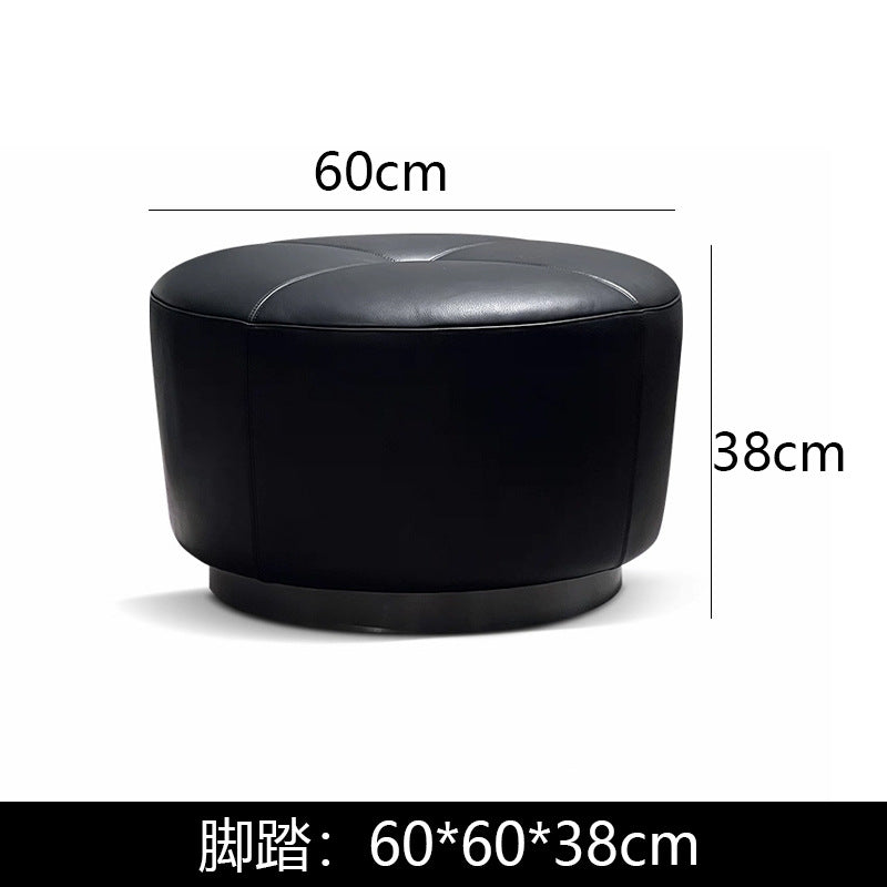 Foshan italian normcore casual chair light luxury living room fabric rotating bedroom dressing chair negotiation single sofa chair