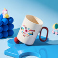 Dopamine-thickened children's rinse cup for the year of the horse - cartoon creative, drop-proof toothbrush holder, multifunctional household wash cup