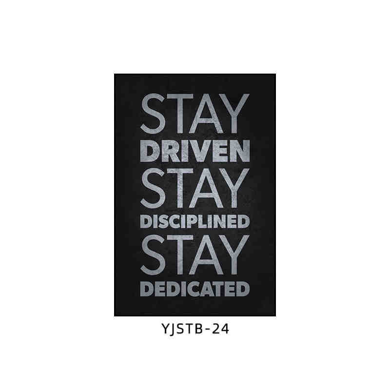 Gym wall decoration painting industrial style black and white sports inspirational poster mural boxing bodybuilding club hanging painting