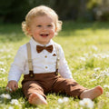 new product kidspolo shirt infant first birthday dress bow tie shirt long sleeves baby boy british gentleman dress