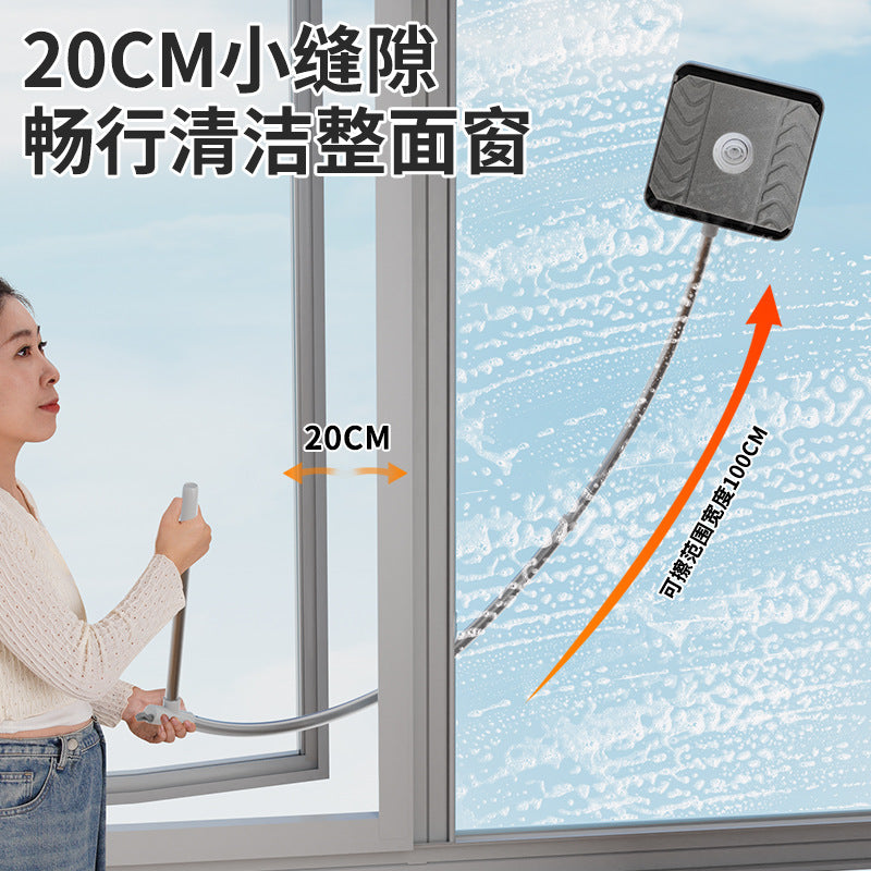Window cleaning tool - household high-rise exterior window imitation arm curved glass squeegee - double-sided window cleaning tool