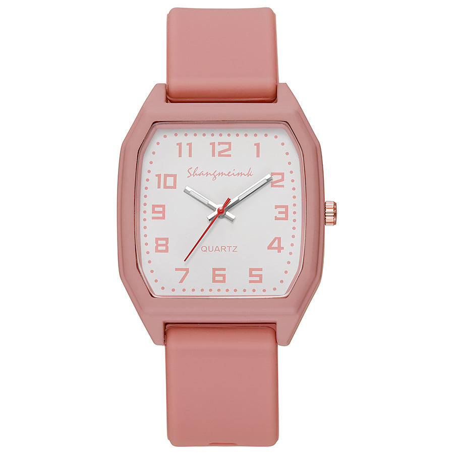 2025 new creative silicone strap student watch minimalist niche women's quartz watch wholesale silicone straps