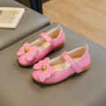 New girls' leather shoes - spring/autumn princess style, kids' spring single shoes, girls' shoes with bows, soft sole baby shoes, cute