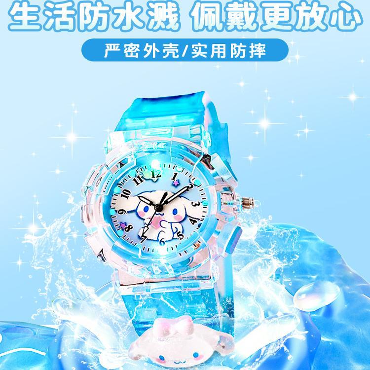 Kids' cartoon sanrio kuromi luminous electronic watch - girls' digital & analog quartz watch for elementary and middle school students