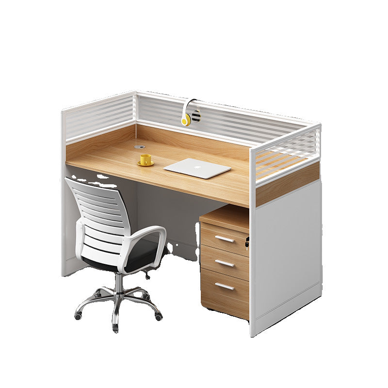 Saint li office desk and chair set - minimalist modern office partition desk for 2/4/6 people - computer desk