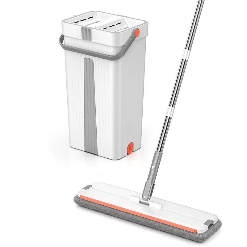 Scratch mop bucket, wet and dry, hand-washable flat mop, for home lazy mop, handy gadget, one mop