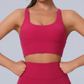 Fashionnew arrivalplus size sports bra nude back sling yoga vest running bubble wrap sports intimates women