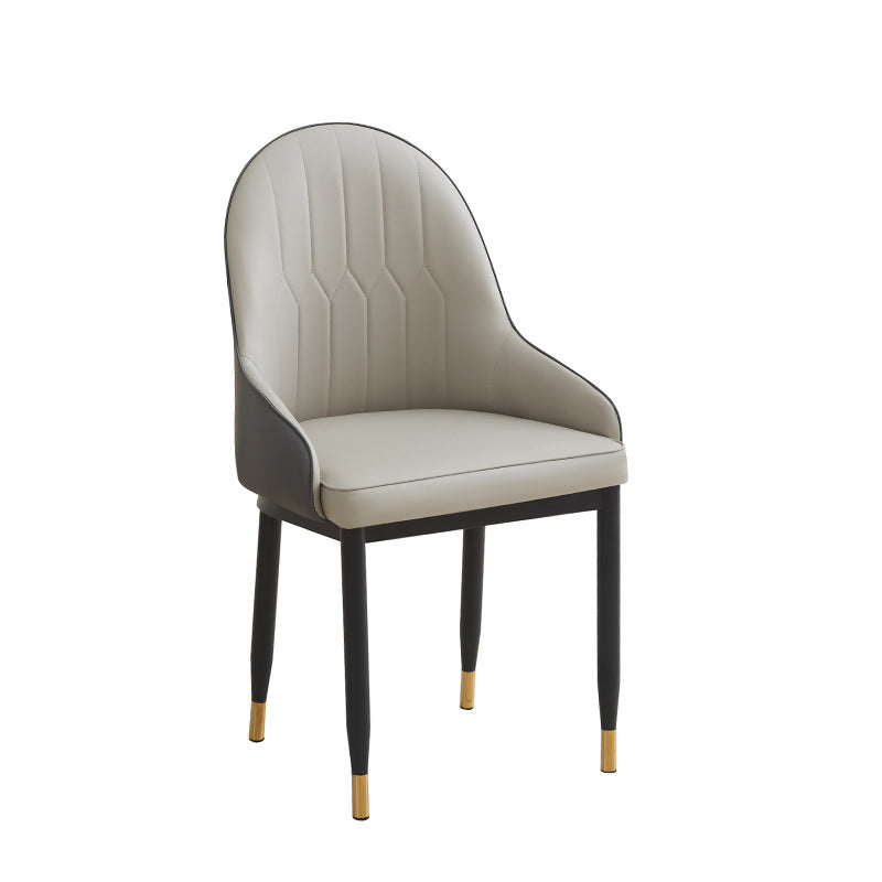 Luxury custom leather stool for home - modern minimalist design, direct from factory, nordic dining chair for living room and dining area