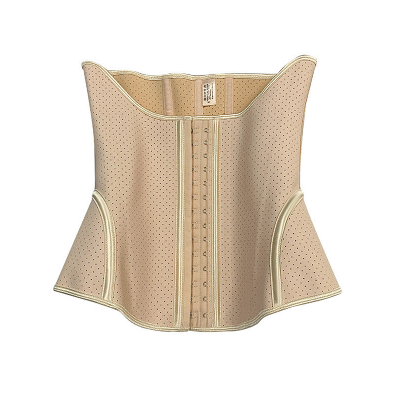 Breathable postpartum belly wrap - shaping, slimming, and sweat-wicking waist trainer with mesh backing