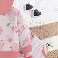 Kids' hoodie set, cross-border hot-selling cartoon animal print girls' fashion hooded sweatshirt and sweatpants set
