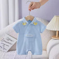 Summer lightweight chic baby boy short-sleeve romper outfit - summer wear for newborns and infants, perfect for outdoor adventures