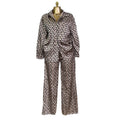 European and american cross-border women's fashion:  autumn new collection - trendy printed oversized long-sleeve shirt and wide-leg pants casual set