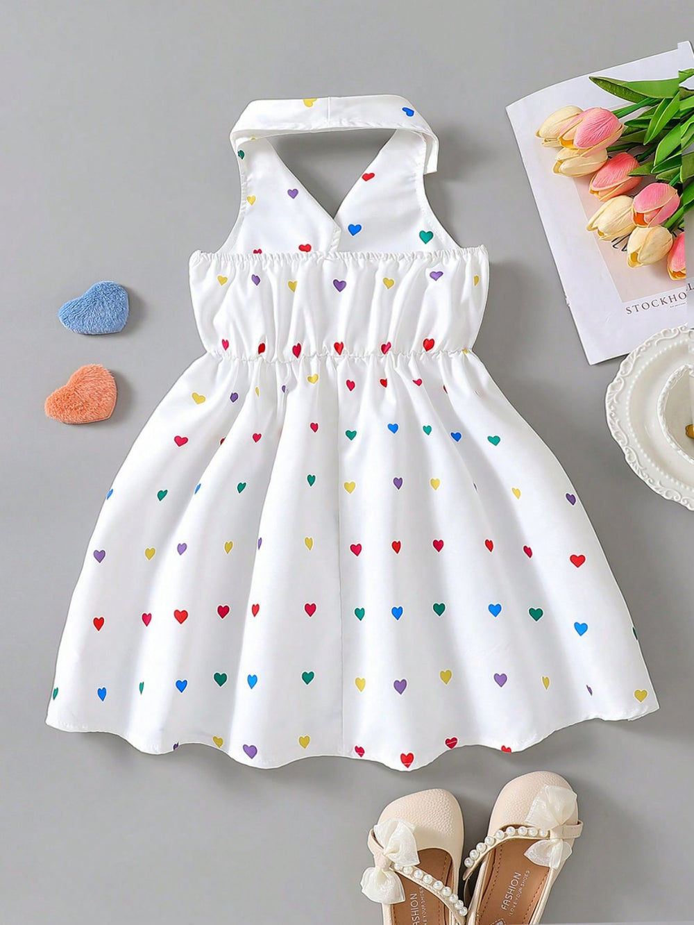 hot-selling woven halter backless princess dress for boys and girls - cross-border exclusive for export