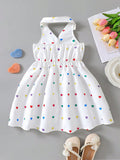 hot-selling woven halter backless princess dress for boys and girls - cross-border exclusive for export