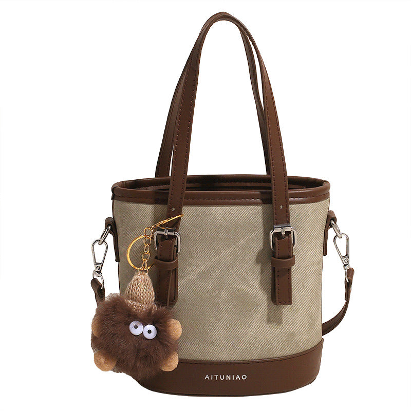 Autumnew arrival large capacity bucket bag for women easiest for matchtrendyolcommutersatchel bag casual high-looking retro shoulder bag