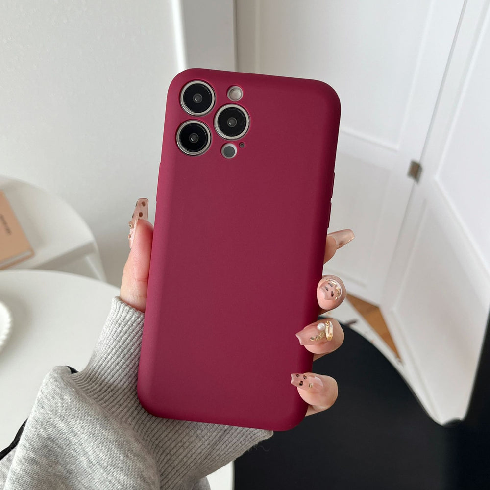 New iphone 16 case, soap-like liquid tpu solid color full coverage protective case for apple 15 pro max