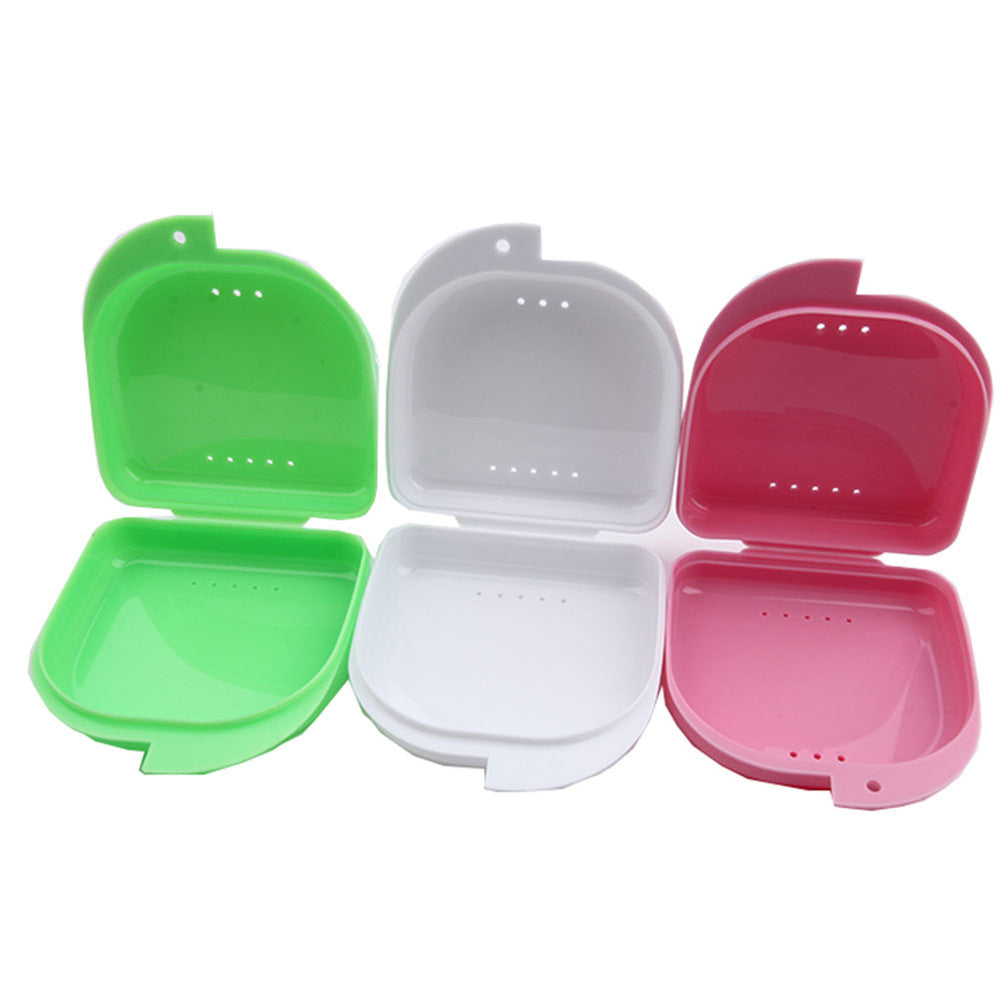 Dental small and medium open tooth storage box, holder box, orthodontic braces, storage box, tooth tray box, denture placement box.