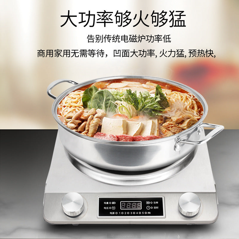 Concave induction cooker 5000wfor home hot water boiler high power stir-fry multi-function battery stove fierce fire stove cross-border