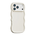 Cartoon iphone 17 case with wavy edge sticker design - cross-border compatible apple 17 macaron phone case