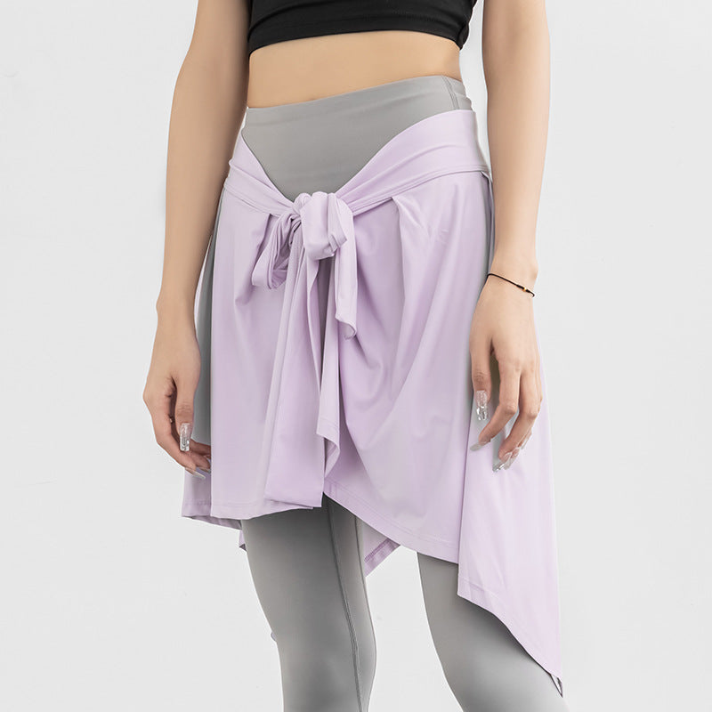 Anti-light one piece skirt strap sports yoga skirt fake two pieces yoga skirt ballet dance skirt yoga dress