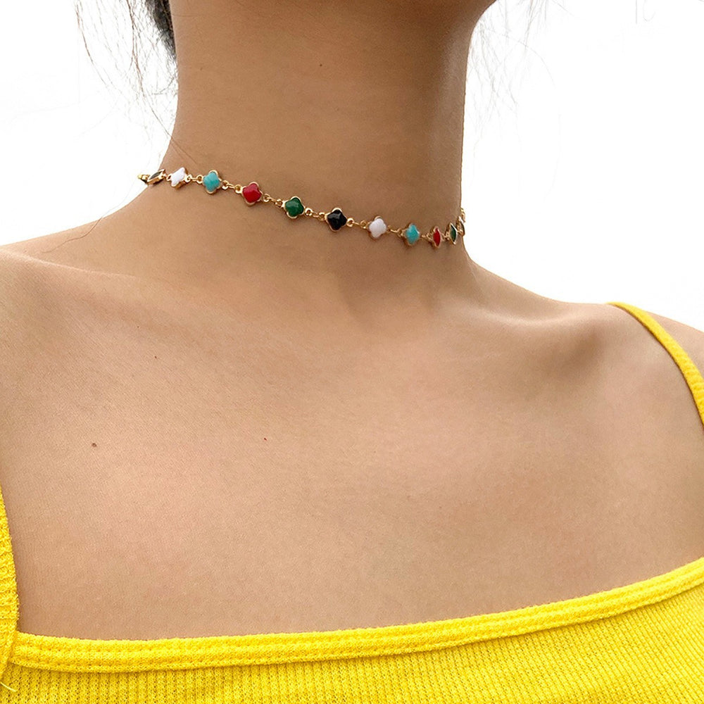 fashioncolorful bohemia necklace female stylishclassy sense easiest for match choker wholesale necklace