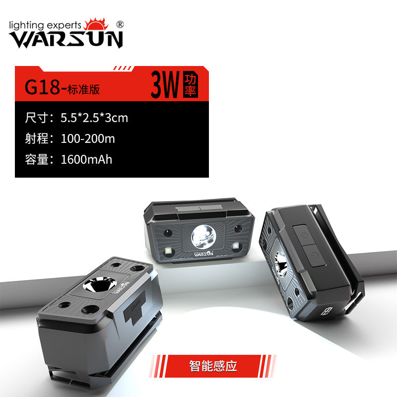 Walson G18 induction headlight long battery life LED night fishing strong light charging waterproof miner's lamp fishing long-range headlight