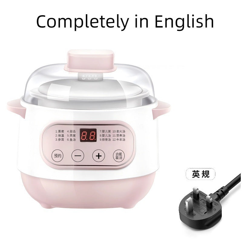 Electric stew pot ceramic in stocksmart reservation water-proof fully automatic porridge soup bird's nest electric stew pot small