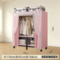 Foldable wardrobe - no assembly required, easy home use, bedroom steel frame, reinforced steel pipes, thickened, durable clothes rack for rental properties