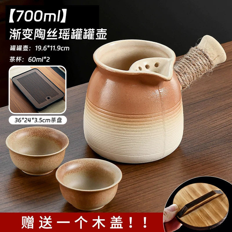 Stove tea making, roasted milk pot, pot, indoor dry-fired teapot suitfor home tea maker, pottery pot, side handle teapot