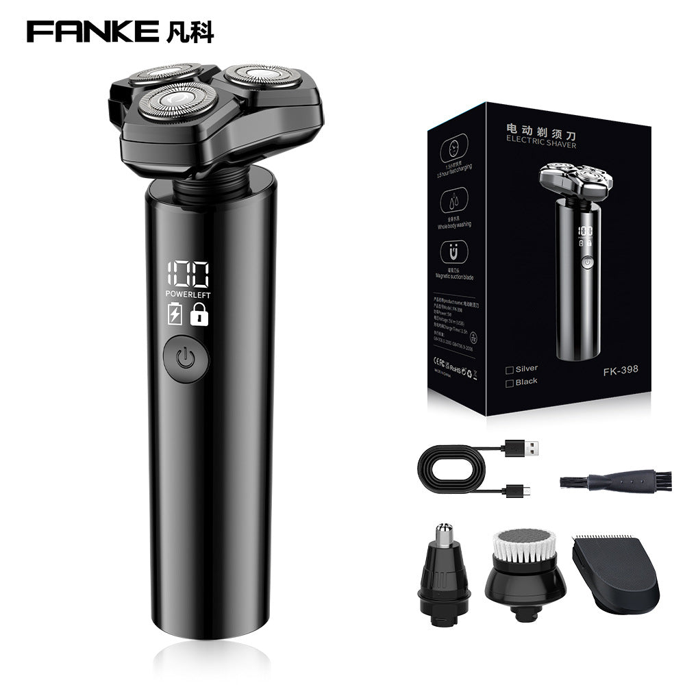 Custom electric shaver - anti-pinch, washable, digital display, multi-function, magnetic floating triple blade razor