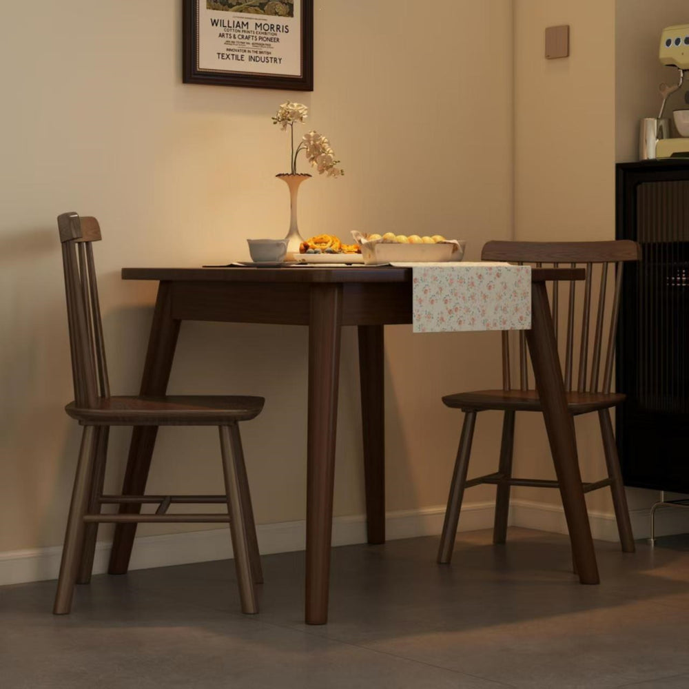 Scandinavian style dining table and chair combination restaurant square table rubber wood square dining table and chair eight immortals table solid wood dining table