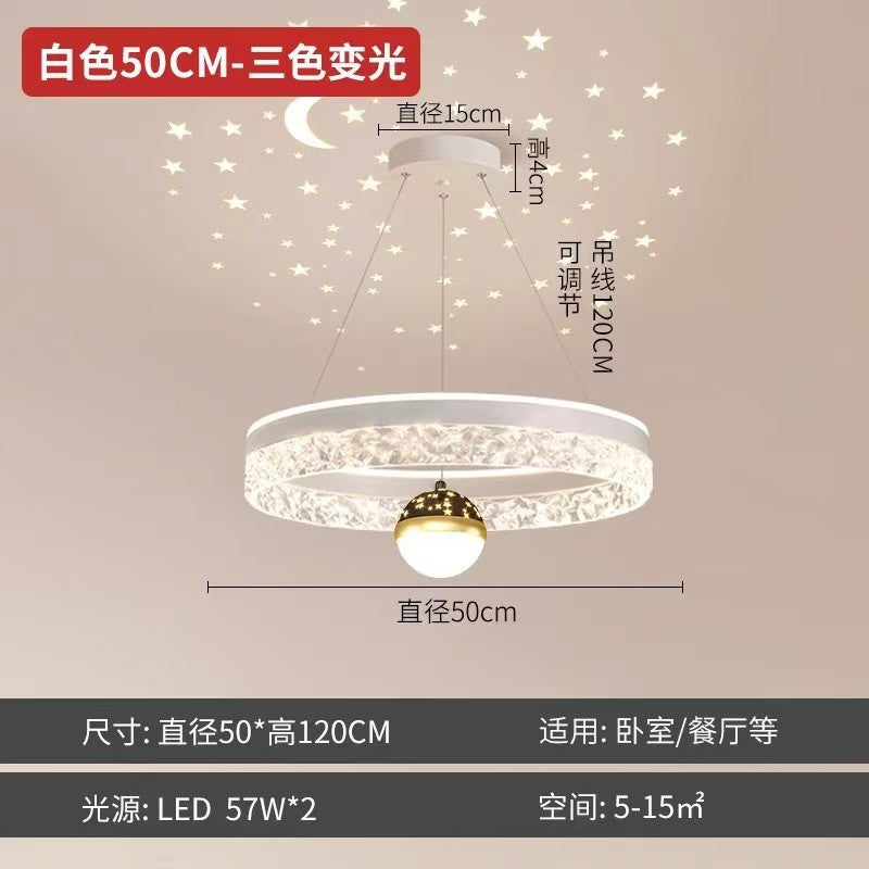 Modern nordic light luxury ring crystal chandelier - factory direct for living room, dining room, and bedroom