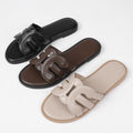 Summer slippers women's internet celebrity new korean style casual non-slipeasiest for match flats one-line slippers fashion sandals women's outwear