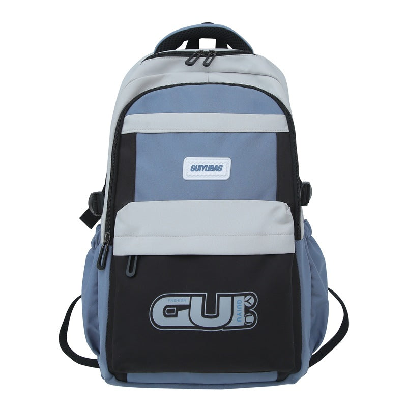 School bag men's new Korean version high value junior high school students lightweight computer backpack female college students large capacity backpack