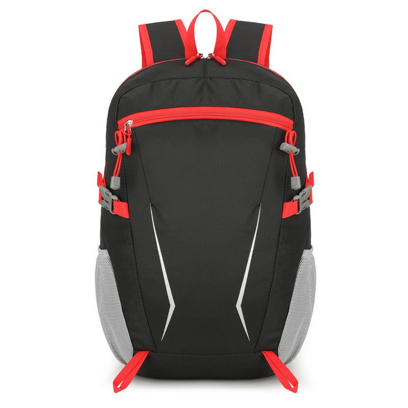 New outdoor hiking mountaineering backpack contrasting colors, lightweight and large-capacity folding bag, short-distance travel sports backpack.
