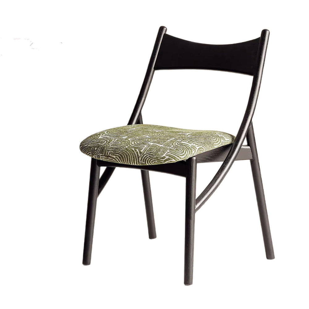 Nordic medieval designer creative for home small apartment soft pack dining chair solid wood chair cat ear chair single back chair