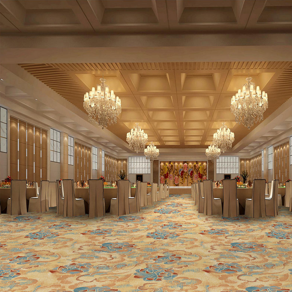 Acmest carpet: custom-made, full-coverage, wool and nylon, flame-retardant, and stain-resistant carpets for star-rated hotel guest rooms and banquet halls