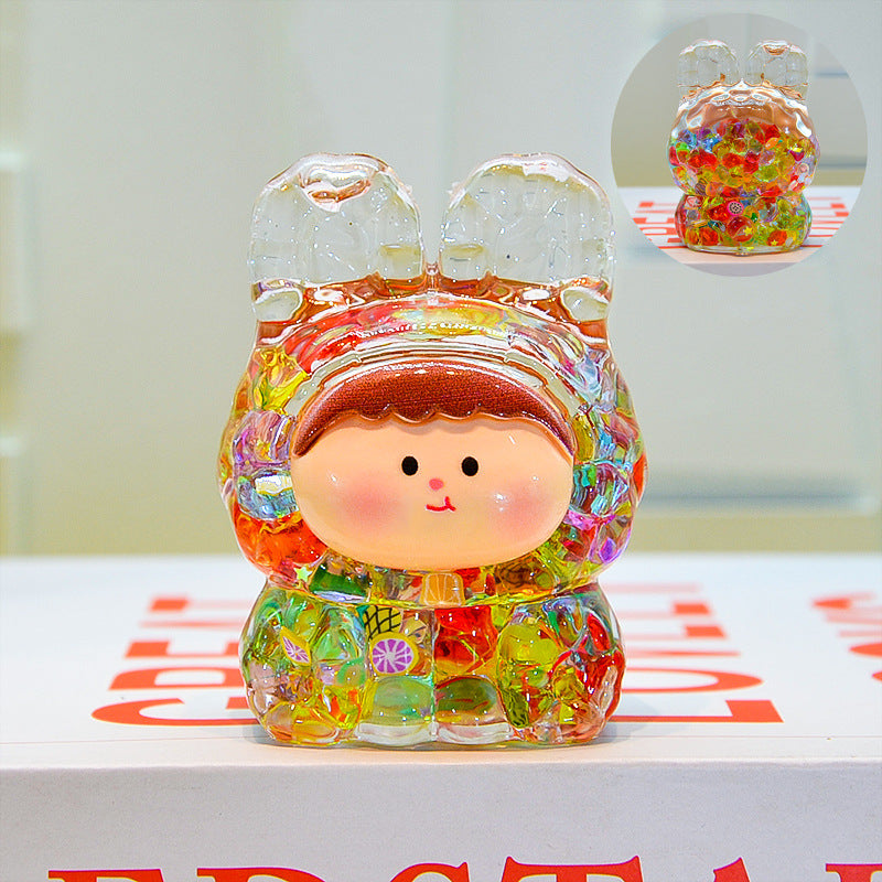 oversized three-dimensional quicksand KIKI shopping mall blind box figure desktop ornament car pendant DIY jewelry accessories