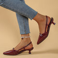 European and american pointed-toe low heel sandals, 2026 summer new arrivals, buckled leather sexy stiletto heels, plus size cross-border closed-toe sandals for women
