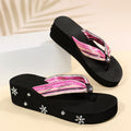 spring/summer new arrivals: plus size women's casual platform slides - two-strap flat heel sandals with rhinestone embellishments