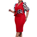 D321 independent station  new arrivalfashionplus sizev neck mesh patchworkhigh waisteleganteleganceexportdress