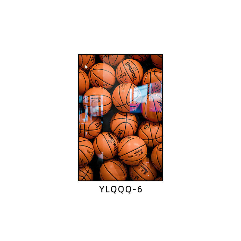 Basketball decorative painting boys bedroom theme room layout hanging painting youth sports field stadium gymnasium mural