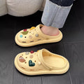 2025 new women's closed-toe slippers - summer anti-slip indoor/outdoor home slippers, trendy beach clogs