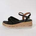 European and american plus size flat espadrille open-toe sandals,  summer new style, single strap buckle cross bows women's sandals, size 43