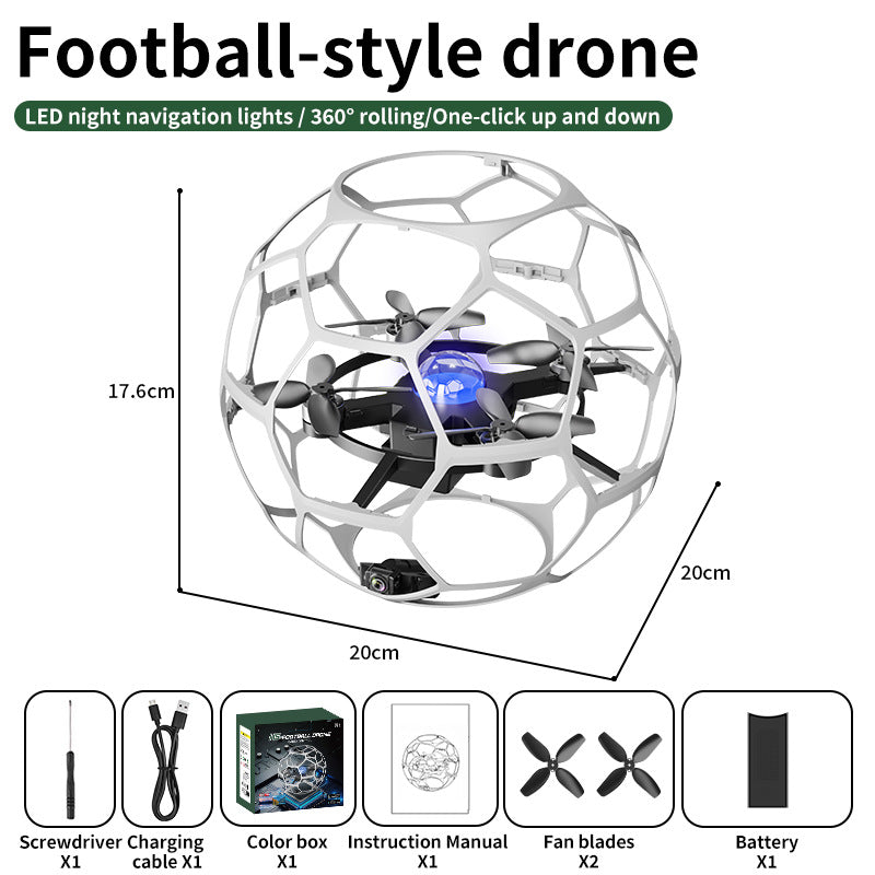 H5 brushless football drone - 7.4v axial ball-type remote control aircraft toy, designed for teaching, training, and competitive play