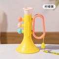 Baby soft rubber chewable trumpet whistle musical instrument harmonica non-toxic whistle flute educational toy