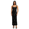 C7657 cross-border   fashion women's elegant rhinestone strap backless dress