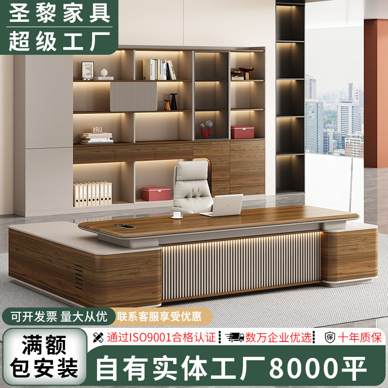 Saint li accessible luxury boss table office desk casual chairman president table executive table manager office table and chair combination