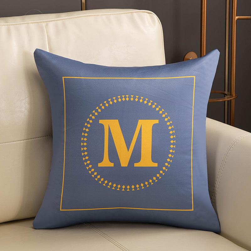Horse year throw pillow cover sofa cushion simple light luxury high-end silk satin bedroom living room bedside cushion cover