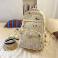 K-style cartoon dachshund dog backpack for women, large capacity, junior high school student school bag, frosted flap pocket pants, two-dimensional pain bag
